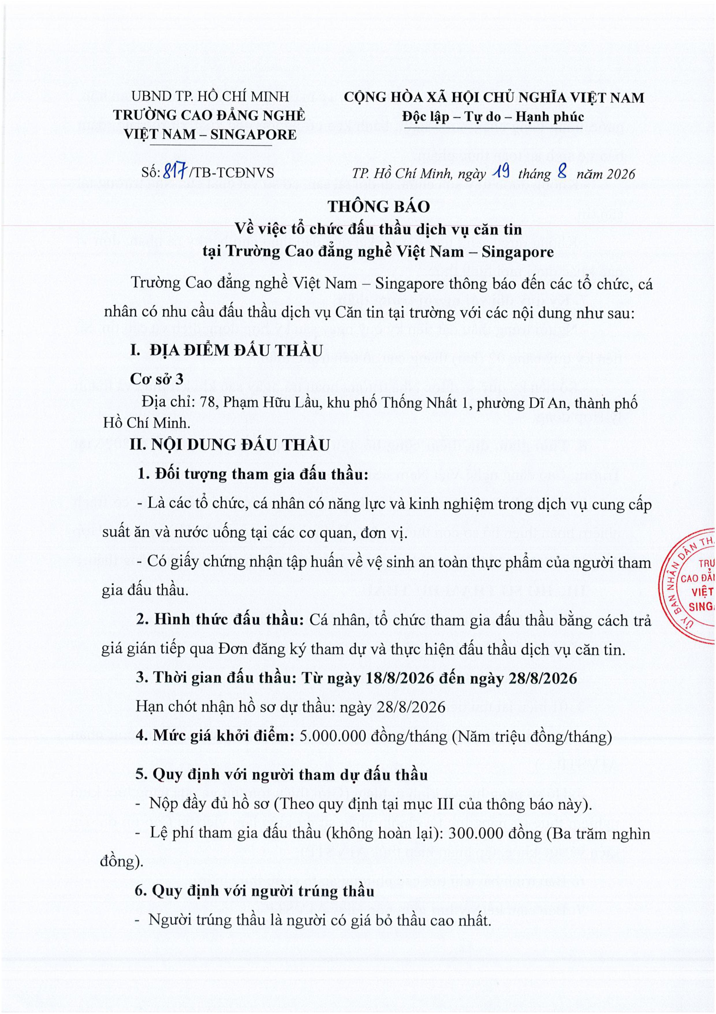 817 - Thong bao to chuc dau thau dich vu Can tin Co so 3-hình ảnh-0